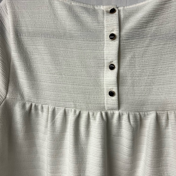 White Peplum Top J Crew Medium - Picture 7 of 8